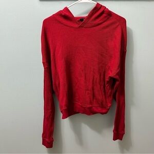 Forever 21 Red Sweater-Knit Hoodie size small